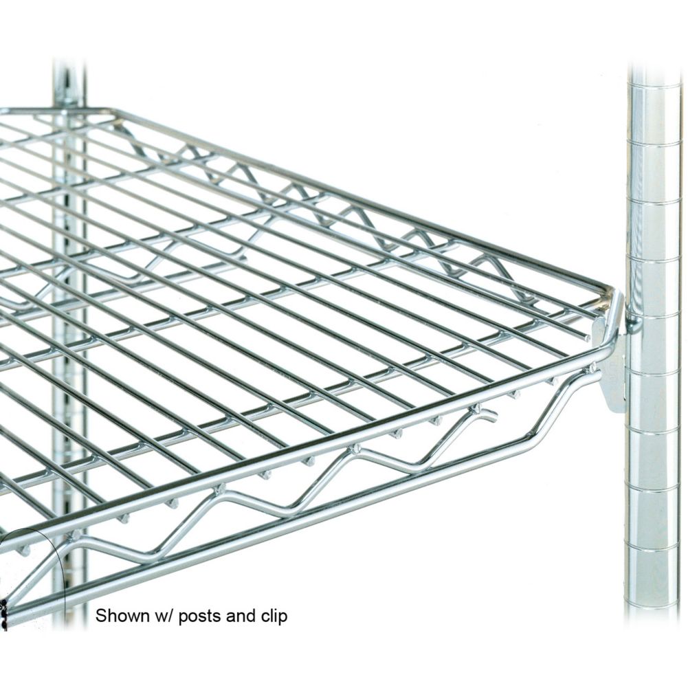 Metro&reg; qwikSLOT&trade; 24 x 36" Brite&reg; Finish Wire Shelf