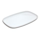 Delfin 17x10x1 in. Rectangular ABS Acrylic White Mezzo Platter