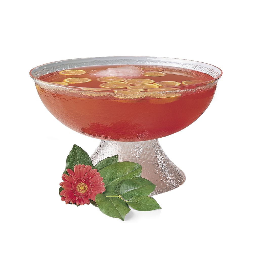 Carlisle&reg; 16 Qt. Clear Pebbled Punch Bowl