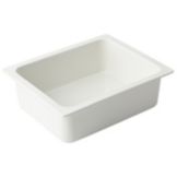 Bon Chef White Sandstone 6.5 qt Half Size Food Pan, 4" H