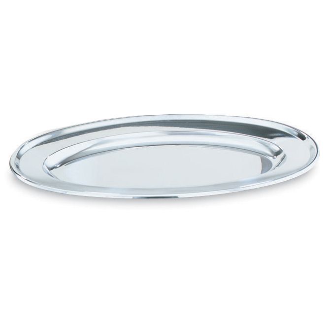 Oval Mirror Finish S/S Tray, 15-3/4" x 10-3/8"