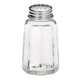 Tablecraft 1 Oz Round Glass Salt & Pepper Shakers with Flat Top