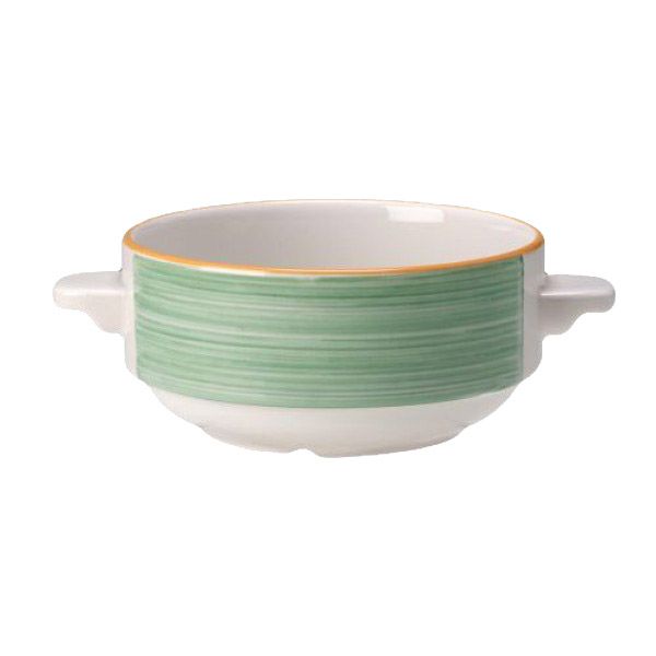 Steelite Simplicity Rio Green 10 Oz Lugged Stacking Soup Cup