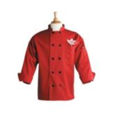 Uncommon Thread Red Small Chef Coat w/ Thermometer Pocket