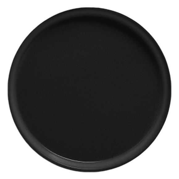Cambro&reg; Camtray&reg; 14" Black Round Serving Tray