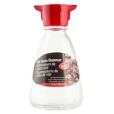 Tablecraft 5 Oz. Glass Soy Sauce Bottle with Red Top
