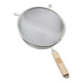 Tablecraft 10-1/4" Tinned Double Medium Mesh Strainer