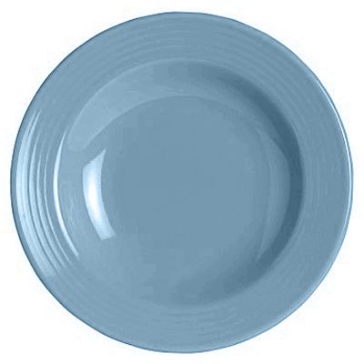 Steelite Anfora Tiffany Blue Lagoon 8 Oz. Rim Soup Plate / Bowl