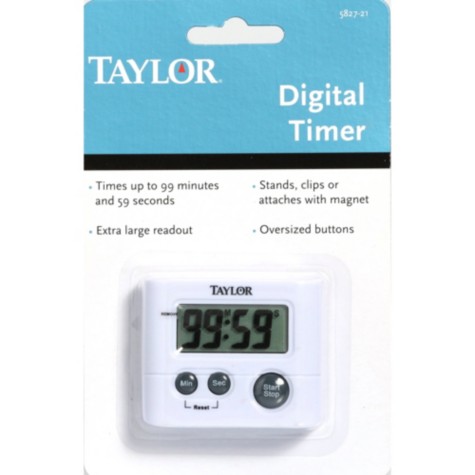 Taylor Precision 99 Minute Mini Digital Timer 2 34 H x 2 W x 13 D White -  Office Depot