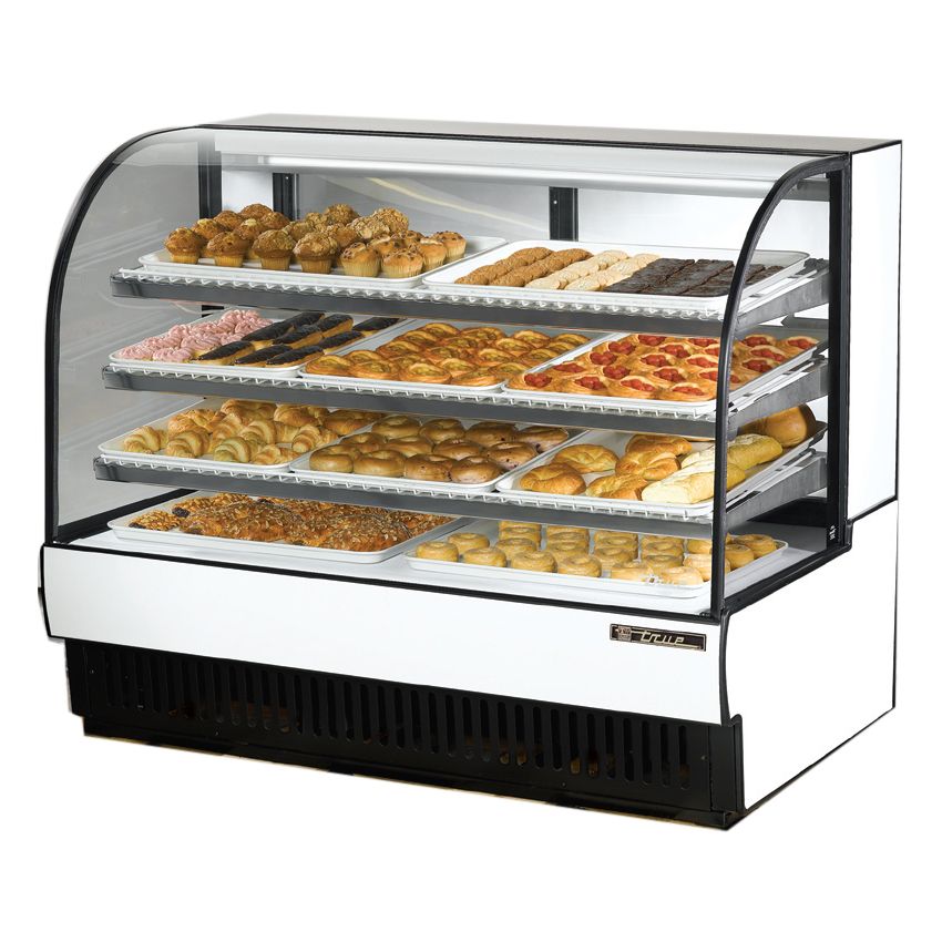 True&reg; Curved Glass Dry Bakery Display Case, 28 Cubic Ft