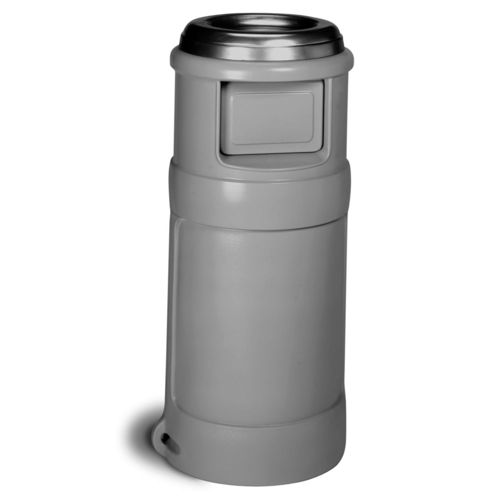 Continental AshTop&trade; Trash Can with Ashtray