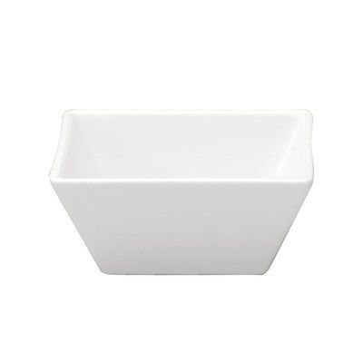 Oneida&reg; 4 Oz. Porcelain White Square Sauce Dish