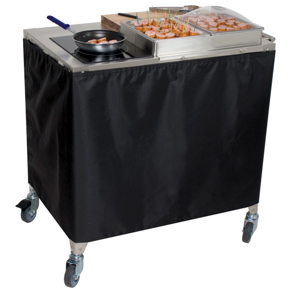 Cadco Mobile Stainless Steel Sampling Cart / Demo Cart, CBC-SDC