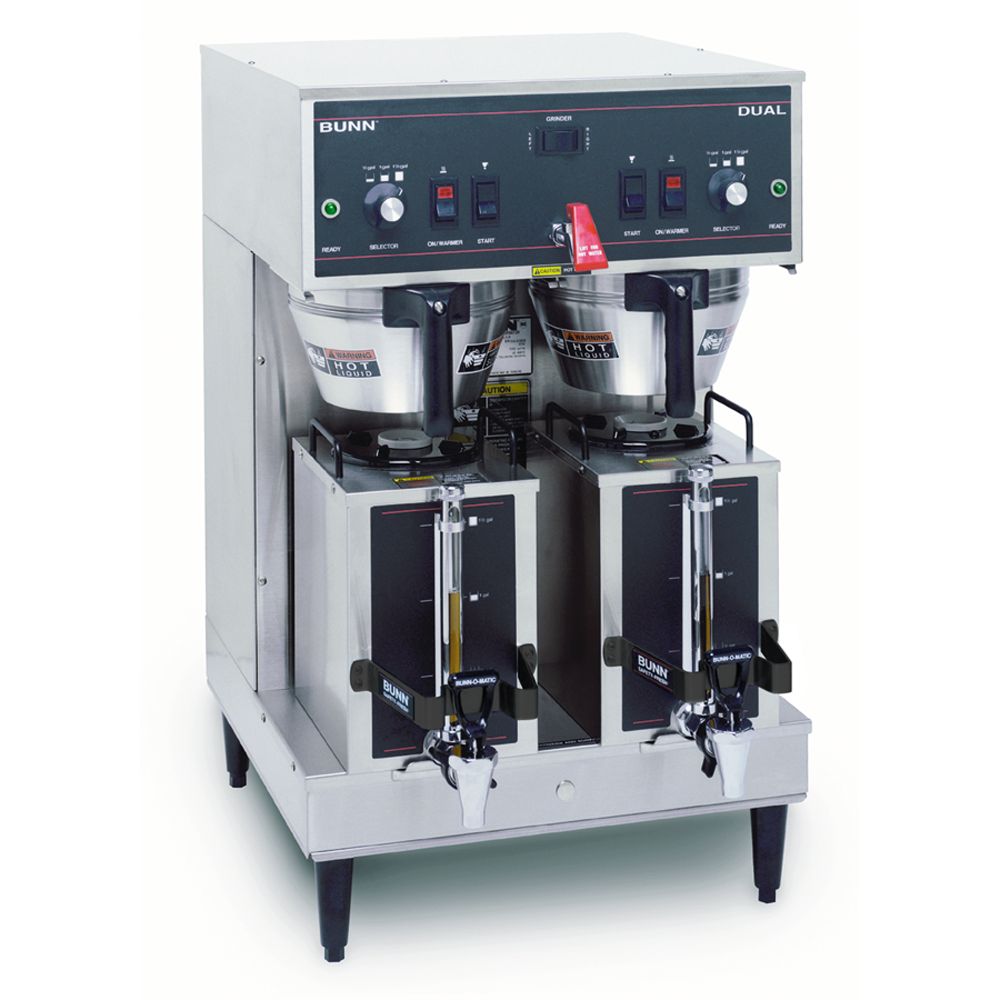 BUNN&reg; Dual Satellite S/S Double Coffee Brewer with Portable Server