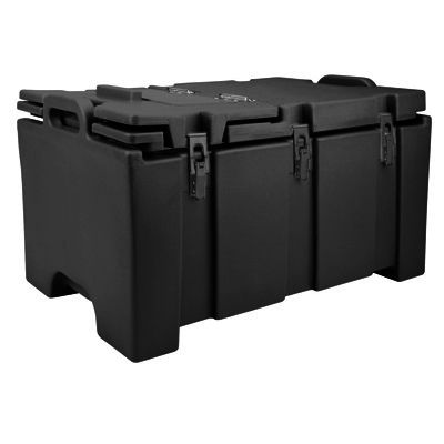Cambro&reg; 100 Series Black Insulated Food Pan Carrier w/ Hinged Lid
