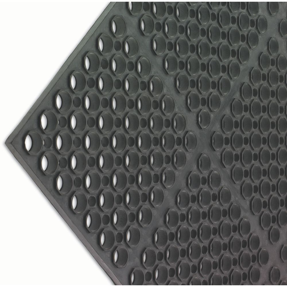 San Jamar&reg; Medium Duty Black Tuf-Mat