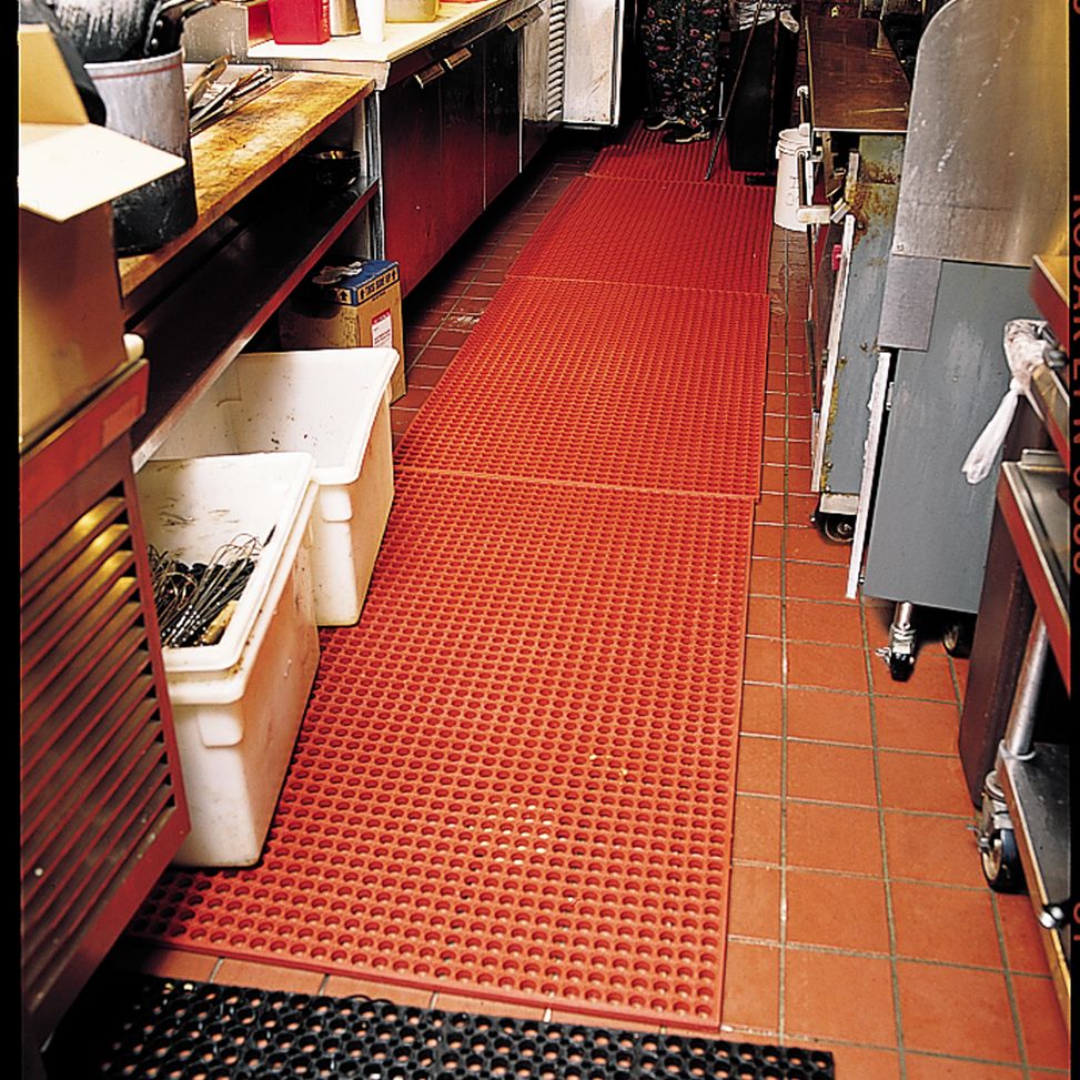 San Jamar&reg; Medium Duty Black Tuf-Mat