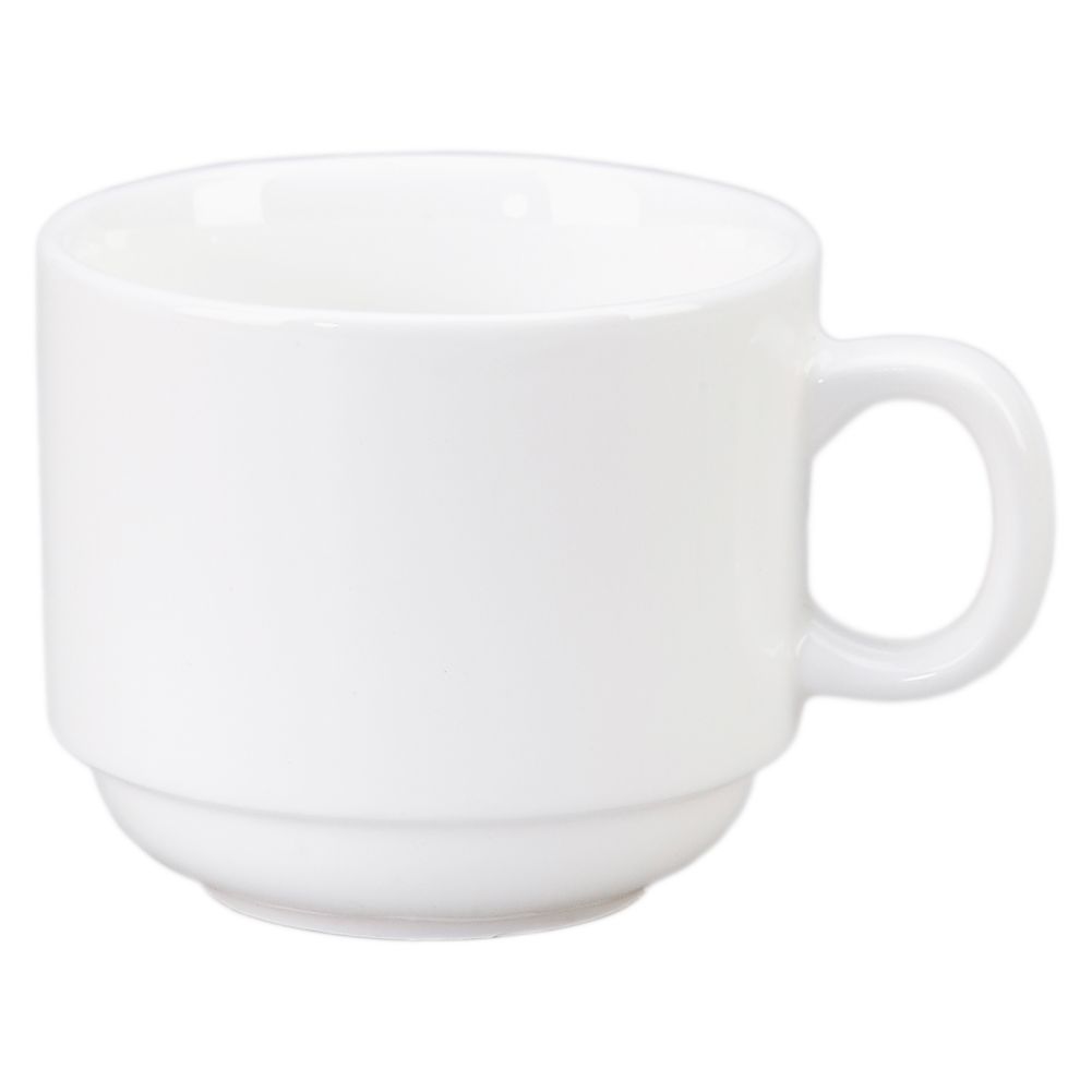 Vertex&reg; China Rubicon Undecorated White 8 Oz. Stacking Cup
