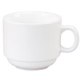 Vertex&reg; China Rubicon Undecorated White 8 Oz. Stacking Cup