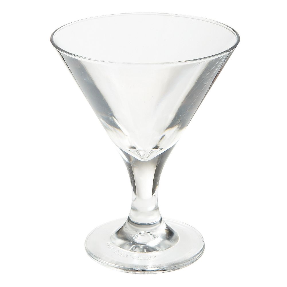 G.E.T. Specialty Drinkware Clear SAN Plastic 3 Oz Martini Glass