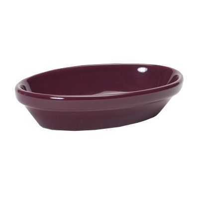 Tuxton&reg; 8 Oz. Burgundy Oval Nesting Baker