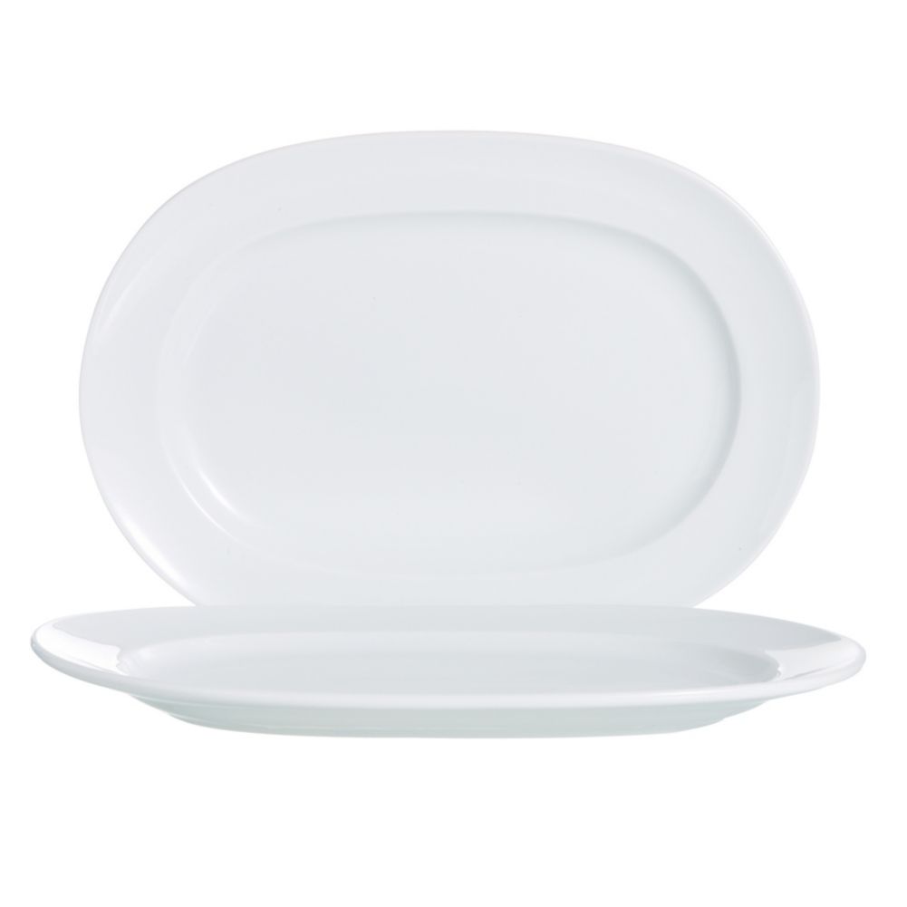 Cardinal Arcoroc Candour White 13-1/8" x 9-3/8" Oval Platter