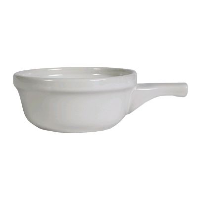 Tuxton&reg; 12 Oz. White French Casserole Dish