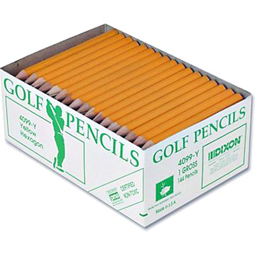 Yellow Golf Pencil, 3-1/2"