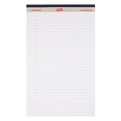 White Perforated Legal Pad, 8-1/2" x 14"