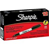 Staples&reg; Sharpie&reg; Black Fine Tip Permanent Marker