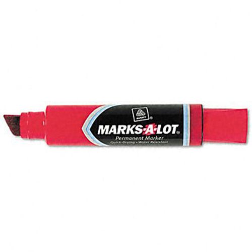 Permanent Red Chisel Tip Marker
