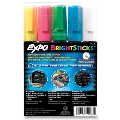 Fluorescent Wet Erase Marker 5 Color Set