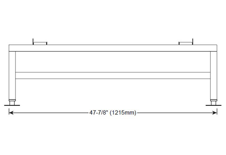 Alto-Shaam&reg;14-3/16" S/S Stationary Stand for 12-18ESG