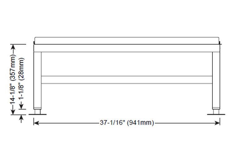 Alto-Shaam&reg;14-3/16" S/S Stationary Stand for 12-18ESG
