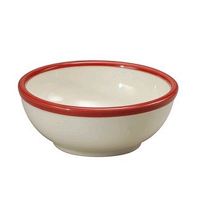 Oneida&reg; Jubilee&trade; 11 Oz. Ivory / Raspberry Nappie Bowl