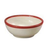 Oneida&reg; Jubilee&trade; 11 Oz. Ivory / Raspberry Nappie Bowl