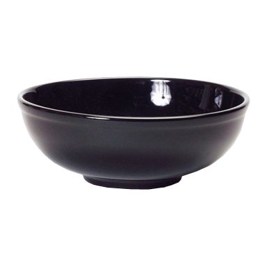 Tuxton&reg; 70 Oz. Black Menudo/Salad Bowl