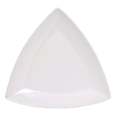 Tuxton 12-1/2" Plate, Triangle Series, White