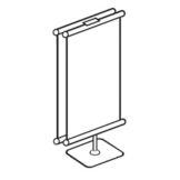 Fasteners For Retail Black Countertop Banner Holder