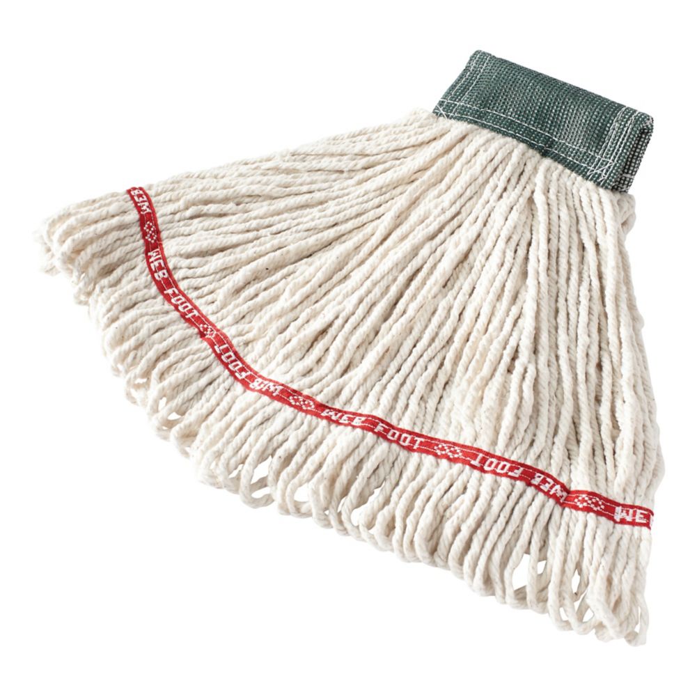 Rubbermaid&reg; White Antimicrobial Medium White Webfoot Mopheads