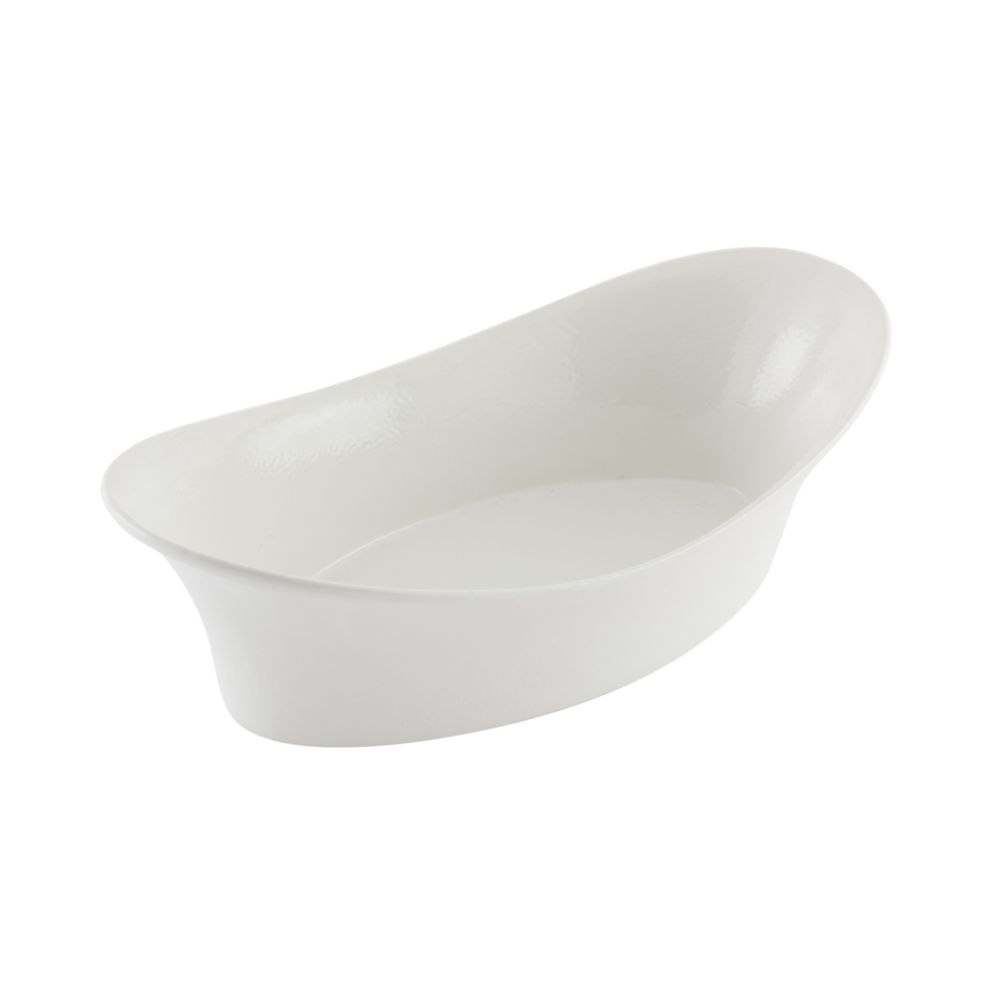 Bon Chef White Sandstone Oval 10" Au Gratin Dish