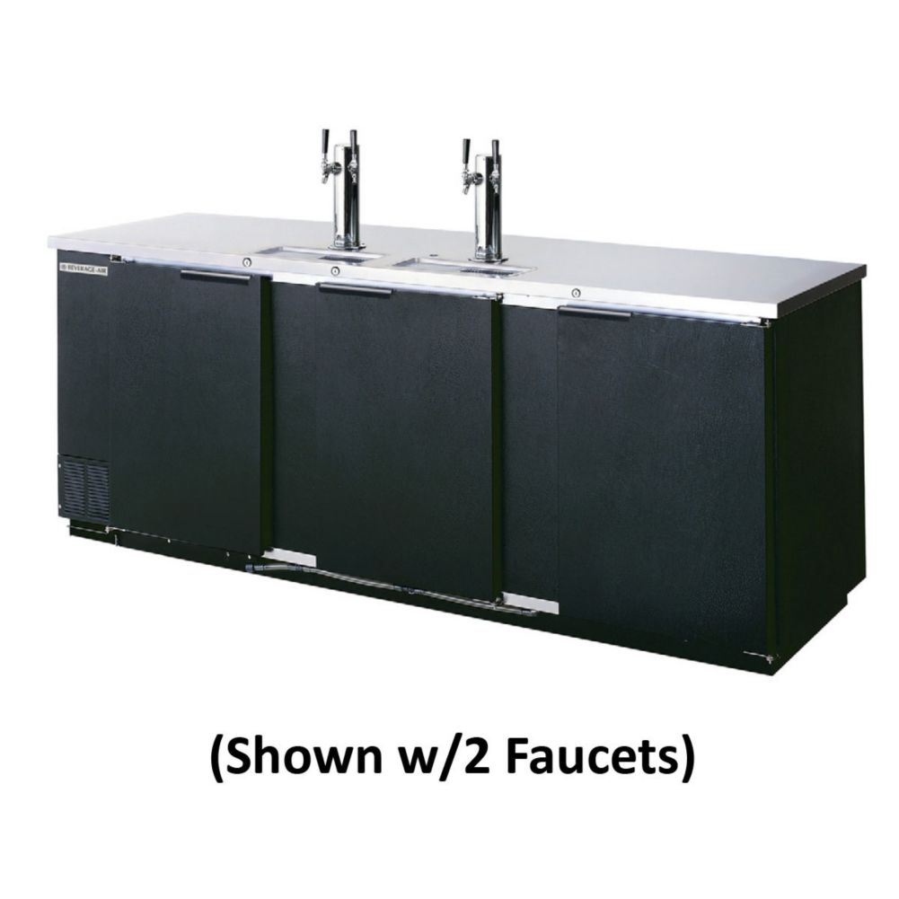 Beverage-Air 79" Remote Black Draft Beer Cooler