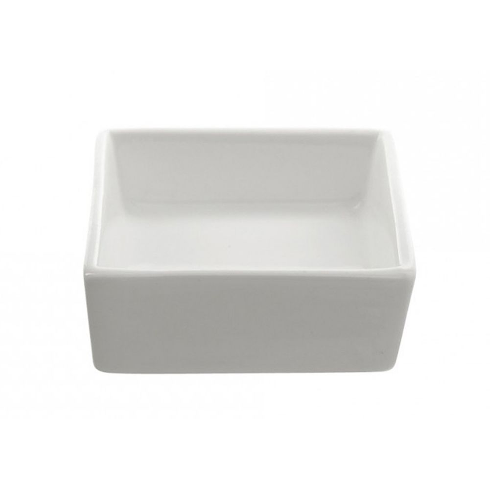Ten Strawberry Street Whittier White 1 Oz Square Sauce Dish