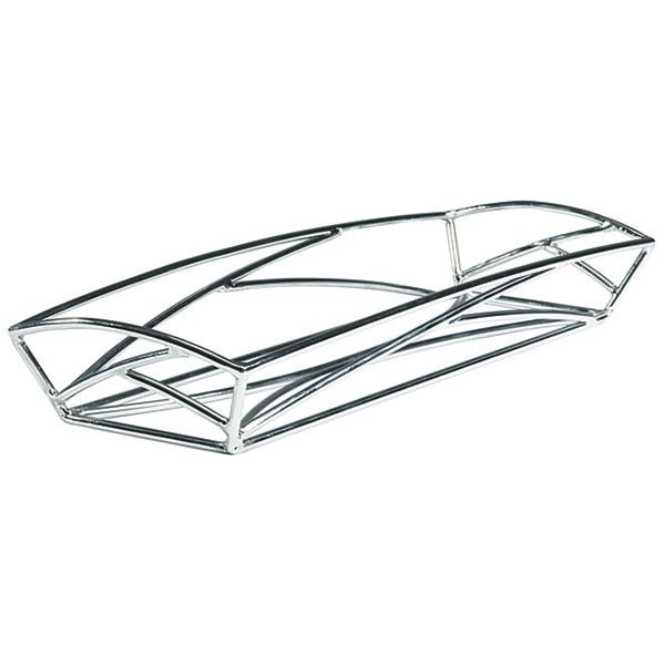 Delfin 18x6x2 in. Solid Rolled Steel Element Basket W/Chrome Finish