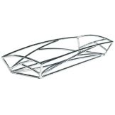 Delfin 18x6x2 in. Solid Rolled Steel Element Basket W/Chrome Finish