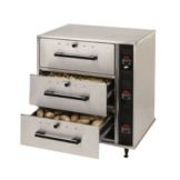 Star&reg; Mfg 3-Drawer Narrow Food Warmer w/ Individual Controls