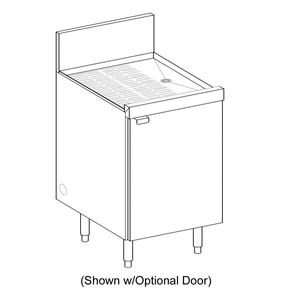 Perlick&reg; 12" S/S Storage Cabinet w/ Embossed Drainboard