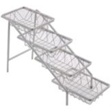 Dover Metals Nickel 4-Tier Amenity Stand w/ 6 x 9" Baskets