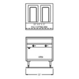 Randell&reg; 33" 120V Electric Open Well Hot Food Table
