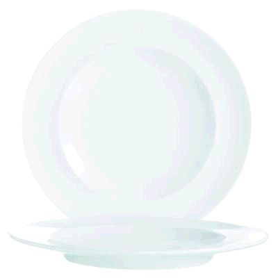 Cardinal Arcoroc Vintage White Porcelain 8" Porcelain Salad Plate